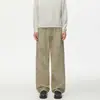 Calça Casual Masculina LKTM Estilo Americano Estampa Mármore Unissex Design de Cintura Ajustável Calça de Corte Reto Solta