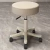 Taburete para Salón de Belleza Barbería Peluquería Manicura Maquillaje Taburete de Trabajo Grande Ruedas Silla para Casa Silla Giratoria para Vestir