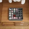 Caja de Almacenamiento de Fieltro DIY Multifuncional para Armario, Cesto de Almacenamiento para Clasificación de Ropa Interior y Otros Artículos 1106