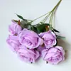 Flor Artificial 7 cabezas Rosa Francesa flor de seda ramo flor falsa de boda decoración del hogar ventas directas de fábrica