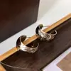 Moda Transfronteriza Retro Versátil Otoño e Invierno Café Dorado Textura Geométricos Pendientes Para Viajar Diarios Personalidad Nicho Pendientes
