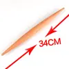 Rolo de massa de pereira, madeira maciça, espessado, para uso doméstico, adequado para fazer massa de pastel, disponível em tamanhos grande e pequeno, para assar e abrir massa, com pontas afiadas, atacado