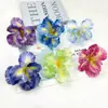 Flor de Iris Simulada Cabeza de Flor de Alicia Headdress DIY Pasador Accesorios de Flor Prop para Ramo de Boda Decoración de Pared de Flores