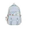 Nueva Mochila Escolar de Alto Estilo Color Sólido para Niñas Verano 2026, Mochila de Gran Capacidad para Estudiantes de Secundaria y Preparatoria, Bolsa de Doble Hombro Multicapa