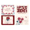 Cartão de felicitações simples e fofo estilo japonês ins com rosa e um charme feminino, estética de alta qualidade, perfeito para feriados e como um lindo presente para o Dia dos Professores
