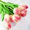 Flores Artificiales Tulipanes de PU Flores Falsas para Decoración de Hogar Boda Fiesta Arreglo Transfronterizo Amazon con un Toque de Lujo