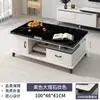 Mesa de centro para sala de estar, adecuada para apartamentos pequeños, mesa de té simple moderna para balcón, mesa de té de vidrio de lujo ligero