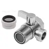 Grifo de lavabo grifo separador de agua externo un grifo en dos salidas adaptador de cuatro puntos grifo de tres puntos