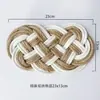 Alfombrilla aislante de cuerda de algodón tejida a mano y yute transfronteriza, estilo nórdico posavasos y base para platos de cuerda de yute tejida para el hogar y la cocina