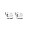 Brincos de Elefante com Pérolas Artificiais Estilo Coreano Brincos Animais Vazados Femininos Acessórios Simples para Estudantes Moda Brincos Frescos e Pequenos