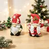 Estatueta de Gnomo Brilhante de Resina de Natal Luminária de Mesa Noturna Decoração de Atmosfera Festiva Artesanato Presente Infantil