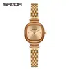 Relógio de Quartzo SANDA AliExpress Explosivo Feminino de Quartzo Quadrado com Diamantes Compacto Casual Moda Versátil