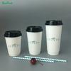 Taza hueca de doble capa personalizada de fábrica, taza de papel para bebidas calientes, taza de papel desechable para café, taza para llevar, taza para bebidas frías