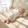Bibi Bay Ropa Infantil Anyang Saco de Dormir Infantil Bebé Clase a Estilo Primavera y Otoño Gasa Piernas Divididas Algodón de Bambú Delantero Cuatro Trasero Cuatro