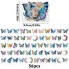 Compra Directa Transfronteriza [con Certificación Ce.Cpc] 56 Piezas de Pegatinas Transparentes de Flores y Mariposas Soñadoras y Hermosas para Journaling