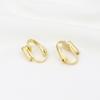 Convertidor de Clip para Oreja de Oro Real de 18K Aguja Tubo Espiral Joyería Pasador de Oreja DIY Accesorios de Aretes Sin Dolor Aretes A29