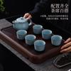 Conjunto de chá de cerâmica de alta qualidade da Fornalha Ru para casa kung fu novo conjunto de chá para abrir filme caixa de presente de escritório chinês