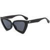 Óculos de Sol Cat-Eye de Nova Moda Europeus e Americanos para Mulheres, Óculos de Sol de Celebridade da Internet de Alto Padrão, Óculos de Sol com Formato Triangular Côncavo Retrô