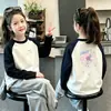 Camiseta de Manga Larga con Color de Contraste para Niños, Ropa Interior Térmica de Cuello Redondo para Niñas, Nuevo Estilo Otoño/Invierno 2026, Top DeRong