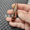 Cuentas Dzi de Nueve Ojos Negras y Rojas, Cuentas Sueltas de Jade, Cuentas Cilindricas Lezi de Ágata Roja, Accesorios para Joyería, Cuentas Hechas a Mano