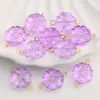Cuentas Dispersas de Hielo Transparente Estilo Antiguo, Cuentas de Vidrio con Flor en Degradado, Materiales para Cuentas de Pulseras DIY, Accesorios Hechos a Mano para Pendientes
