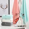 Toalha Bordada Toalha de Banho Bebê Estampada Espessada Forte Absorvente Toalha de Praia Toalha de Veludo Coral Toalha de Banho Atacado no Local
