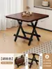 Mesa Plegable, Mesa Pequeña Portátil para Apartamentos de Alquiler, Mesa de Comedor para el Hogar, Mesa Cuadrada, Mesa Pequeña para Montar Puestos