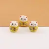 Gato de la Suerte Japonés Lindo Cerámica Cuentas Sueltas DIY Pulsera Trenzada Hecha a Mano Collar Joyería con Cuentas Pequeños Accesorios