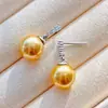Brincos Studs Pendentes de Pérola Cultivada Imitação de Água do Mar Filipina Estilo Francês Partícula Grande para Uso Diário Joias