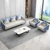 Conjunto de sofá e mesa de centro para escritório, design simples, adequado para áreas de recepção de empresas, apartamentos pequenos e como sofá de três lugares para uso em escritório