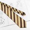 Corbata Jk Estilo Universitario Corbata Rayada Japonesa Accesorio para Camisa de Uniforme Material Escolar Atada a Mano Azul Oscuro Básica Versátil