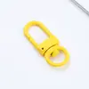 Llavero de pintura para perro color metal 3 hebillas de puerta pequeñas colgante llavero giratorio accesorios para llavero diy