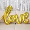 Juego de Regalo de Compromiso y Boda con Letras en Inglés 'Love', Globos de Boda de Papel de Aluminio, Decoración