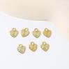 Colgante de cadena con cola de gota de oro de 18 quilates con preservación del color, colgante de bola de oro de 14 quilates para collar y pulsera, cadena de cierre D98