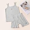 Top halter de verano nuevo coreano para niña, chaleco de algodón casual de color exterior, top básico para bebé, pantalones de seguridad al por mayor