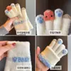 Guantes lindos de pantalla táctil de cinco dedos para mujer, invierno cálido, forro polar, engrosados, para estudiantes, ciclismo, invierno nuevo, a prueba de frío, a prueba de viento