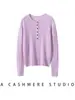 Nuevo Suéter de Cashmere 100% Puro para Mujer, Otoño/Invierno 2026, Tejido de Canalé, Corte Entallado, Manga Larga, Media Cremallera, Cuello Redondo, Prenda Base