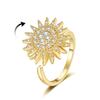 Girassol Anel Giratório Feminino Flor Língua Daisy Anel de Abertura Feminino ins Vento Atacado Descompressão Anel de Dedo Fornecimento Transfronteiriço