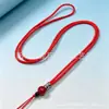 Cordón para colgante tejido a mano Cordón para colgar de ágata de jade Cordón de cadena para suéter de tres colores rojo negro marrón Tipo no ajustable