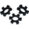 Rueda hexagonal de goma con forma de flor de ciruelo, acoplamiento de cojín, bloque elástico, cojín para bomba de agua, cojín para rueda de bomba de agua de 6 ángulos, tipo T