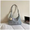 Bolso de Lona Trendy Estilo Mori 2025 para Mujer, Gran Capacidad, Versátil para el Verano, Bolso Cruzado de Hombro para Mujer de Nicho tipo Bollo