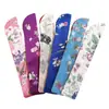 Fabricante de Empaques para Abanicos Pequeños Cubierta para Abanico de Tafetán de Poliéster Lino Brocado en Stock Cubierta para Abanico de Mujer Bolsa para Abanico de Seda Regalo