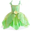 Jingle Dia das Crianças vestido de fada verde Halloween Vestido de Natal uma geração de cabelo