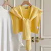 Chal de Alta Gama con Chaleco de Punto Pequeño, Color Sólido, Nuevo Estilo Primavera y Otoño, Protector de Cuello Versátil para Vestir en Capas, Chal Pequeño, Cuello Falso