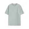 2026 Nova Camiseta Masculina de Manga Curta Estilo Workwear para Uso Externo Secagem Rápida com Bolso e Zíper Verão Tendência Marca Solta Gola Redonda