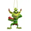 Adorno Navideño del Grinch Jugador de Fútbol Árbol de Navidad Transfronterizo Nuevo Producto Decoración del Hogar Acrílica Monstruo de Cabello Verde