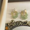 Brincos de pedra natural sem furo para orelha para brincos femininos 2023 nova moda brincos de jade brincos brincos brincos antigos para mulheres