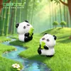 Miniaturas Fofas de Panda de Bambu para Micro-Paisagens, Acessórios DIY para Decoração de Jardim, Mini Enfeites