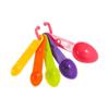 Conjunto de 9 peças de utensílios para assar, copo medidor colorido, colher medidora de plástico, copo medidor, combinação de farinha, colher medidora para assar