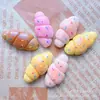 Comer e brincar imitação croissant diy creme gel presilha corda brincos criativos tachinhas de parede geladeira acessórios de resina